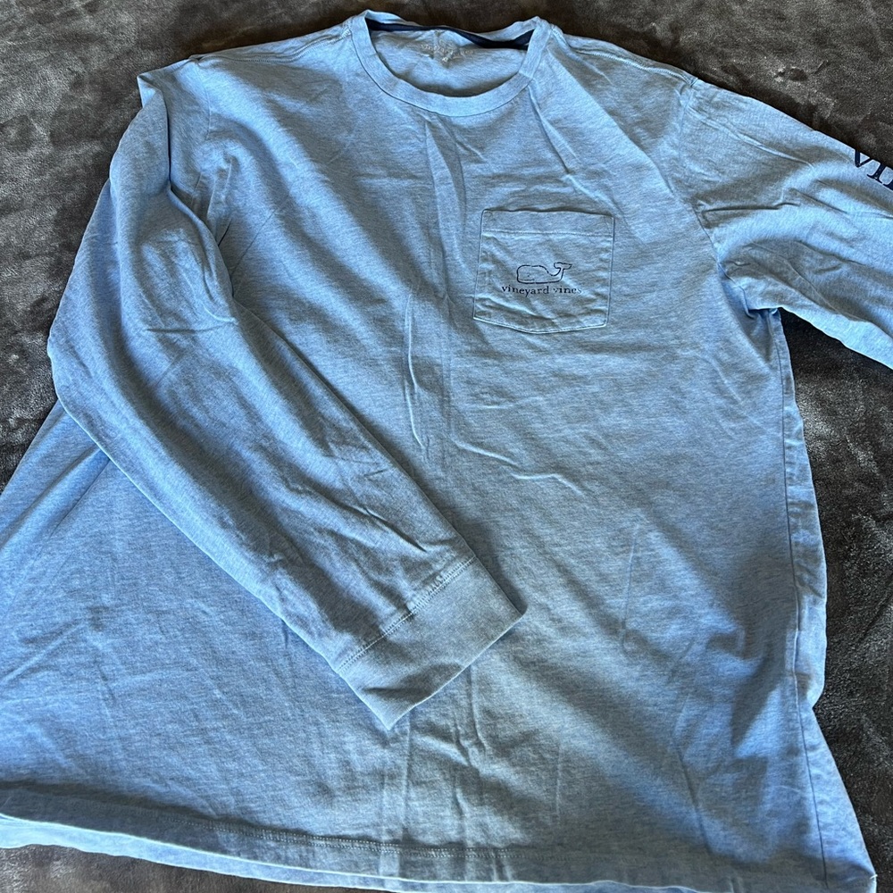 Mens vineyard vines long sleeve whale shirt size do